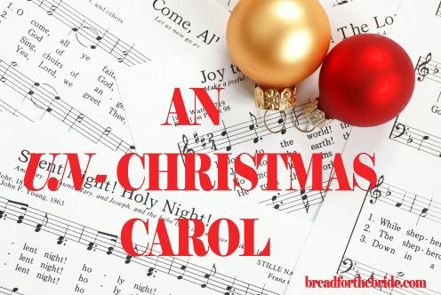 Music notes with Christmas carol and Christmas ornaments